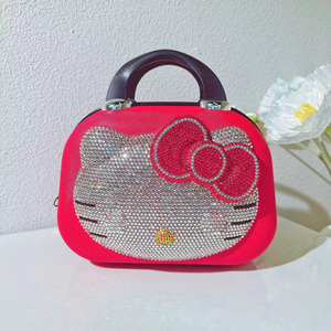 2024 New Kt Cat Portable Storage Box Travel Home Cosmetic Box <strong>Small</strong> Suitcase Light and Cute 3D Pattern Zipper Mini Suitcase - Product Image 5