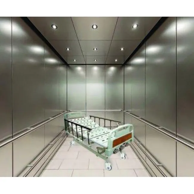 1350 ק""ג רעש נמוך התאמה אישית של גודל מיטת חולה מעלית בית חולים ל-10 קומות