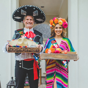 2個メキシコの花嫁になり、花婿になるサッシキット面白いフィエスタサテン独身結婚式ブライダルシャワーサッシ