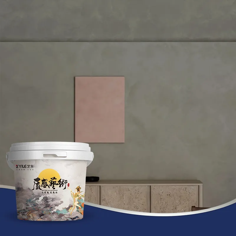 Yile novo design pintura base de limão efeito cimento pintura micro cimento interior gesso parede pintura casa