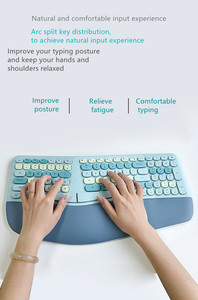 Mofii Ergonomic Wireless <strong>Keyboard</strong> <strong>and</strong> <strong>Mouse</strong> Kit <strong>Multi</strong> Device <strong>Keyboard</strong> <strong>and</strong> <strong>Mouse</strong> Set Home Office Wireless <strong>Mouse</strong> <strong>Keyboard</strong> for PC - Product Image 4