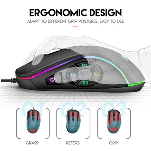 Popolare nuovo design mouse 12800 DPI programmabile 10 tasti con Mouse da gioco Laser per Computer retroilluminato a LED RGB