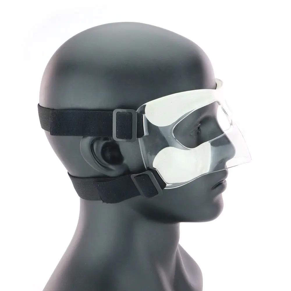 Protezione per il naso per lo sport protezione per il viso con protezione in spugna con cinturino elastico regolabile per il basket all'aperto