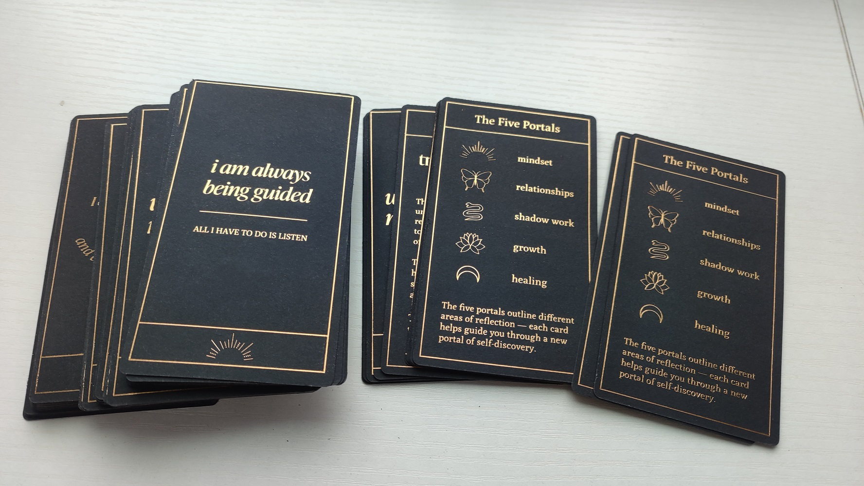 Cards With foil stamped text