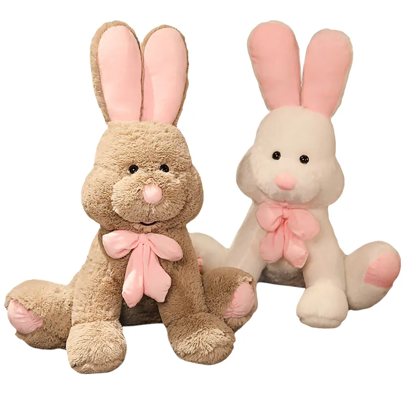 Conejo americano de peluche al por mayor, juguete de peluche de 100cm, conejito blanco, muñeco de peluche, conejito de peluche popular, juguete de peluche