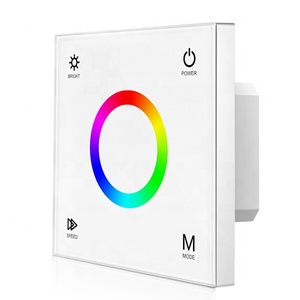 Стеклянная Сенсорная панель переключателя skydance T3 PWM RF, диммер для RGB RGBW светодиодной лампы, беспроводной пульт дистанционного управления, настенный светодиодный контроллер - Product Image 2