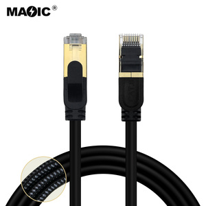 Cavo di rete intrecciato ad alta velocità da 40Gbps Cat 8 Ethernet cavo di rete Cat8 RJ45 schermato cavi LAN pesanti compatibili per Gaming PC - Product Image 1