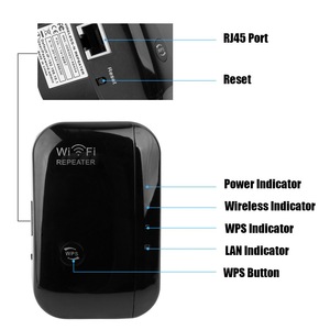 2.4 Ghz无线Wifi扩展器中继器增强器802.11N/B/G网络路由器300Mbps信号扩展器 - Product Image 5