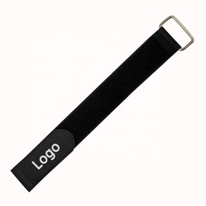 可调钩环带紧固件带金属扣的可定制钩环电缆扎带 - Product Image 1