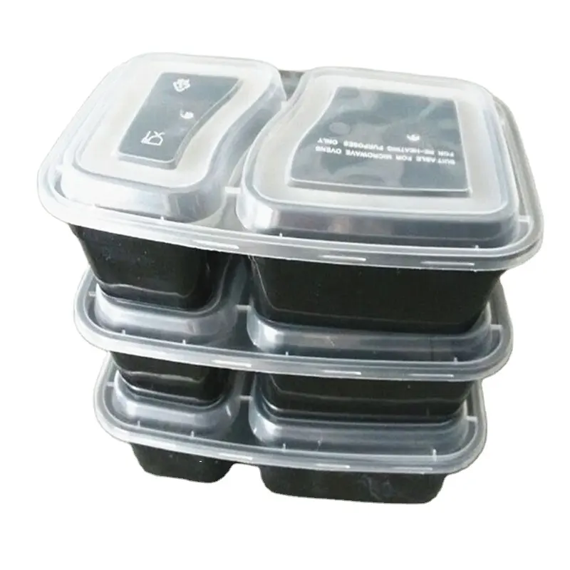 กล่องใส่อาหารสำหรับใส่อาหารกลับบ้าน,กล่องสำหรับเตรียมอาหาร2ช่อง