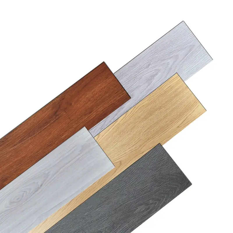 Venta caliente tablón de vinilo plástico grano de madera SPC clic suelo laminado para el hogar