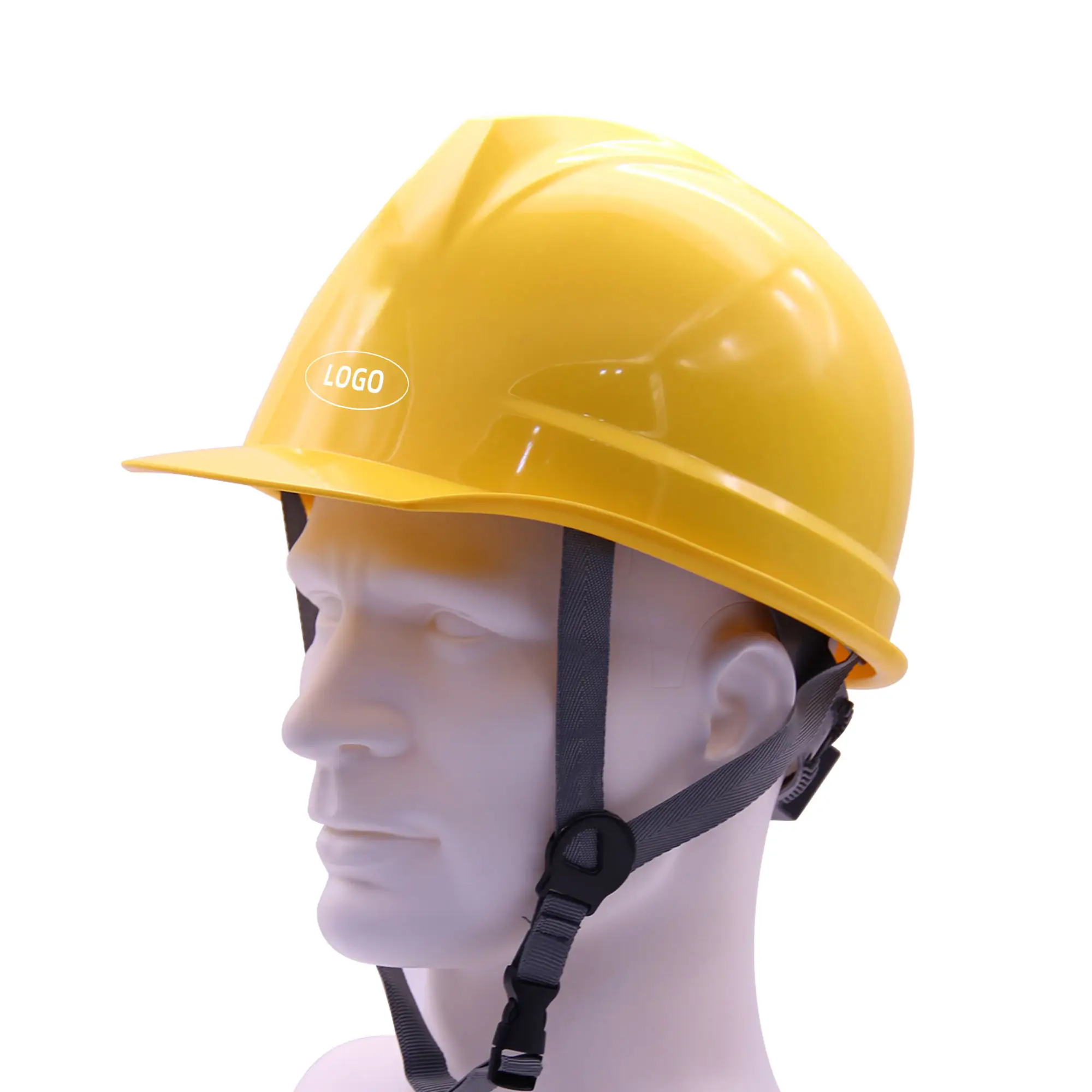 2024 새로운 산업 안전 헬멧 하이 퀄리티 내구성 단일 리브 ABS 안전 헬멧 건설 안전 장비