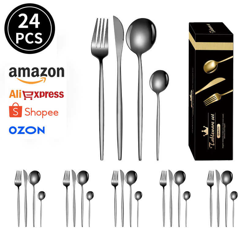 Black 24-piece set