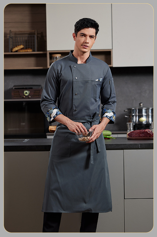 Grey Coat With Half Apron