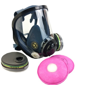 Verkauf Bajonett Gesichts gasmaske Silikon Voll gesichts maske CE Giftige Silikon Gasmaske Filter Gesichts maske Atemschutz maske - Product Image 2