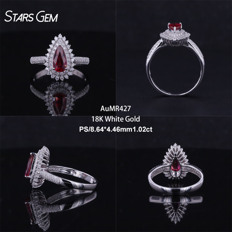 18K White Gold-AuMR427-HK15#/US6.75#