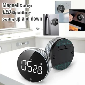 OEM Mini Design magnetico rotante conto alla rovescia Timer LCD Display digitale cronometro ruotare Timer con cuscinetto antiscivolo - Product Image 6