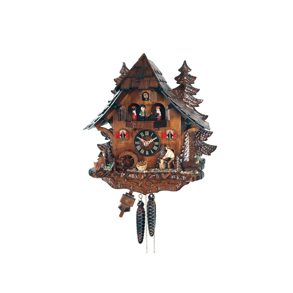 Horloge à coucou de maison de la forêt noire de qualité supérieure avec musique et figurines dansantes pour la décoration de la maison Offre Spéciale