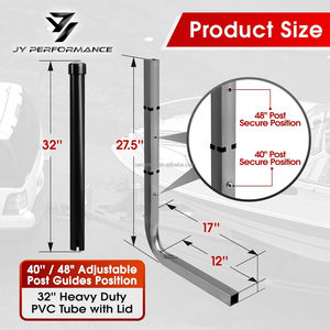 Marine Trailer <strong>Rail</strong>, 40&quot;/48&quot; Adjustable Design, 2 Rust-proof Galvanized Steel Trailer <strong>Rails</strong> - Product Image 3