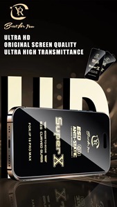 ESD anti-statik süper X HD net ekran koruyucu 9H temperli cam iPhone 14Pro Max 15Pro Max 16Pro Max kabarcık ücretsiz - Product Image 5