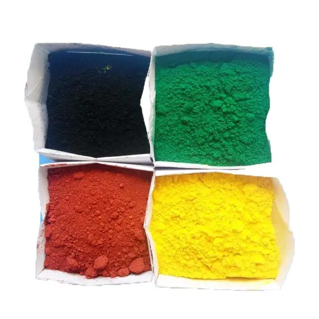 Pigmento profesional personalizado de óxido de hierro colorante sintético verde 130 pigmento polvo hormigón