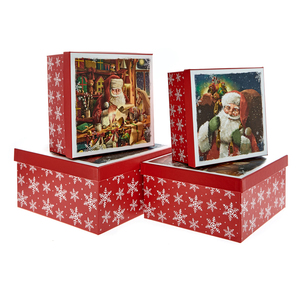 2 adet tasarım ile özelleştirilmiş kırmızı noel hediyesi kutu - Product Image 6
