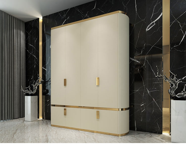 Modern Closet Wardrobe System Bedroom Wooden Clothes Cabinet