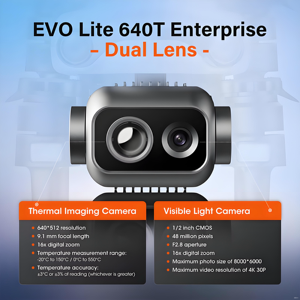 Autel Evo Lite 640T Doanh Nghiệp Cao Cấp Bó 6-Trục Kép Gimbal Nhiệt Hình Ảnh <span class=keywords><strong>Drone</strong></span> 12Km Truyền AI Công Nhận UAV - Product Image 3