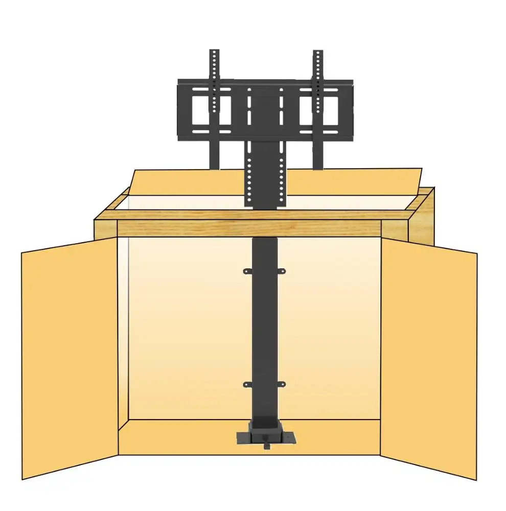 De elevación automático del Gabinete de la TV del ascensor hidráulico sistema de control soporte para LED TV corriendo distancia 650mm