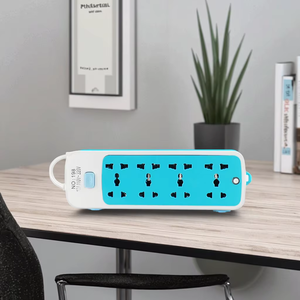 Enchufe de alimentación de 8 salidas universales personalizado de fábrica con interruptor 10A tablero eléctrico de corriente nominal para el hogar y la Oficina - Product Image 2