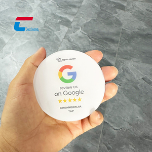 Round Shape 50mm 80mm 100mm Waterproof Nfc Menu Tag Epoxy Nfc Card with Back Adhesive - Product Image 2