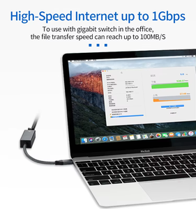 Ult-unite USB C için Ethernet adaptörü taşınabilir 1-Gigabit ağ 10/100/1000 Mbps tip C RJ45 Ethernet adaptörü - Product Image 2
