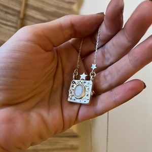 Female Retro Personality Necklace with Love Words Oath Album Opening and Closing Zircon Stone Link <strong>Chain</strong> for Gift