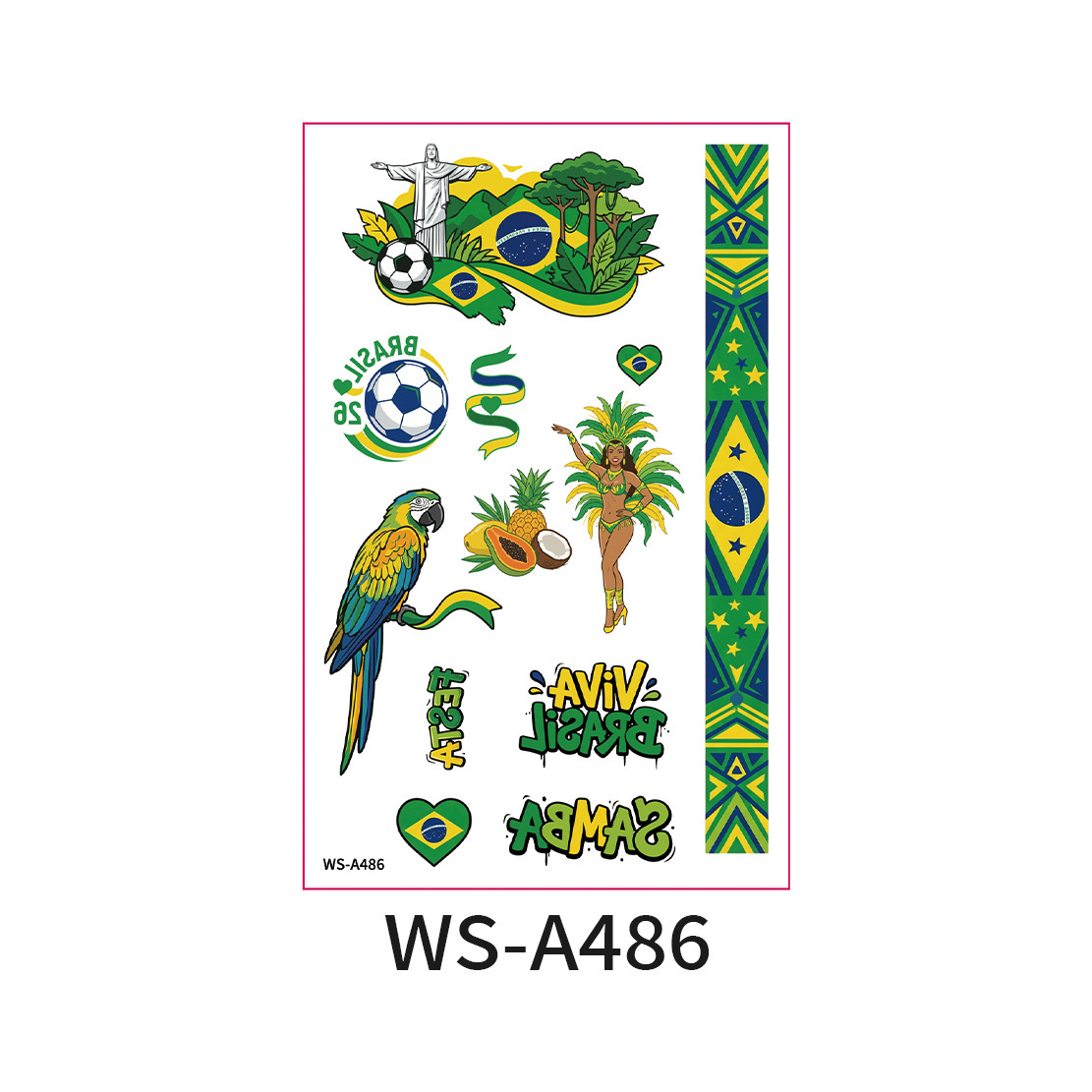 Bandiera brasiliana ws-a486-12076mm