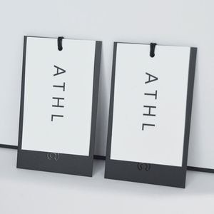 Etiquetas colgantes personalizadas de alta calidad con logotipo en relieve de marca propia personalizada, cadenas de etiquetas con logotipo personalizado, etiqueta colgante para ropa - Product Image 6
