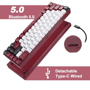 MOTOSPEED BK67 Bluetooth 5,0 Inalámbrico/Con Cable 67 Teclas RGB Retroiluminación Teclado Ordenador Portátil Gaming Teclado Mecánico - Product Image 2