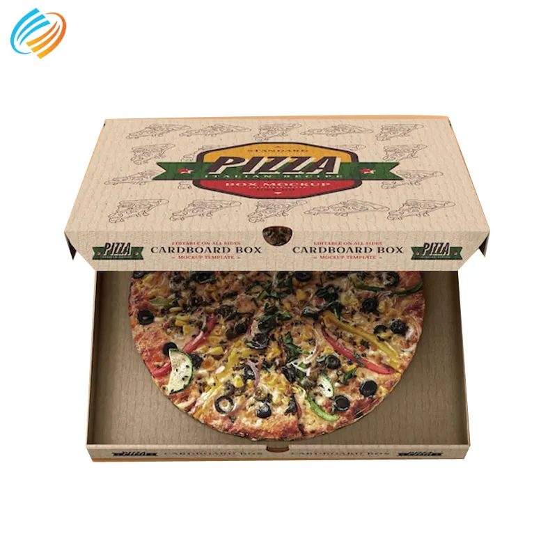 Caja de papel para pizza rígida de comida de dibujos animados al por mayor personalizada con servicio de 24 horas