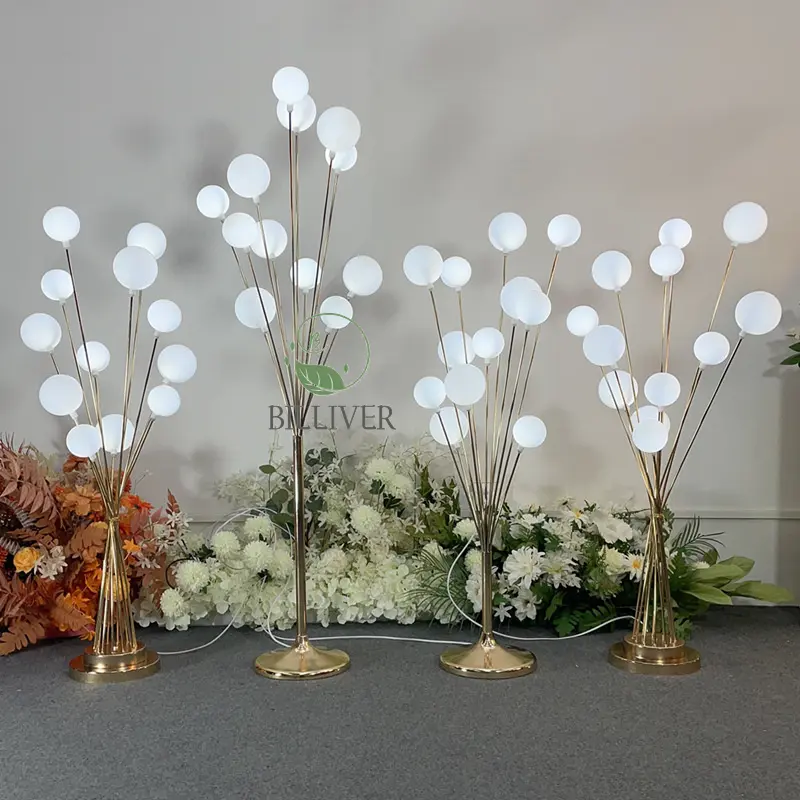 Otel düğün süsler yol LED ışık geçit dekorasyon dekoratif şamdan standı set kare yuvarlak kristal mumluk