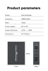 带键盘和鼠标的新型150M点到多点HDMI USB KVM扩展器视频音频HDMI扩展器