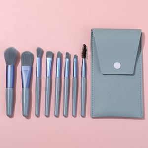 Özelleştirilmiş özel etiket Mini seyahat boyutu 8 adet makyaj fırçası takım taşınabilir kozmetik aracı kiti fırçalar - Product Image 5