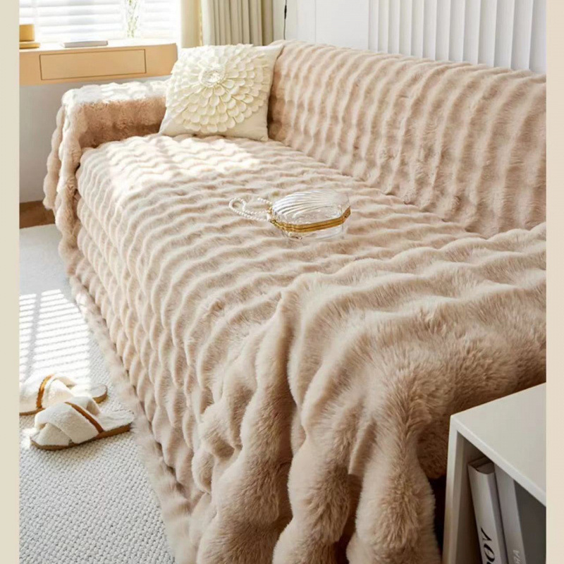 Premium rabbit fur - brown - limited-time price drop