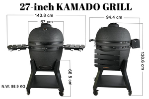 Auplex Siêu Con Thú Nhiệm Vụ Nặng Nề Komodo Thịt Nướng BBQ 27 29 Inch Than Kamado Nướng Ngoài Trời Nhà Bếp Asadores De Carbon - Product Image 3