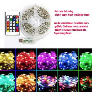 USB10メートルロール防水LEDストリング5Vアドレス指定可能なRGB24KEYリモコンアプリリモコンChristmasFairyストリングライト - Product Image 3