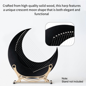 15弦クレセントムーンタイプライアCキーハープポータブルライア鋼線弦ミニ弦楽器 - Product Image 3