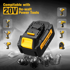 新型C型Usb 6000毫安时电动工具20v更换可充电锂离子电池组 - Product Image 4