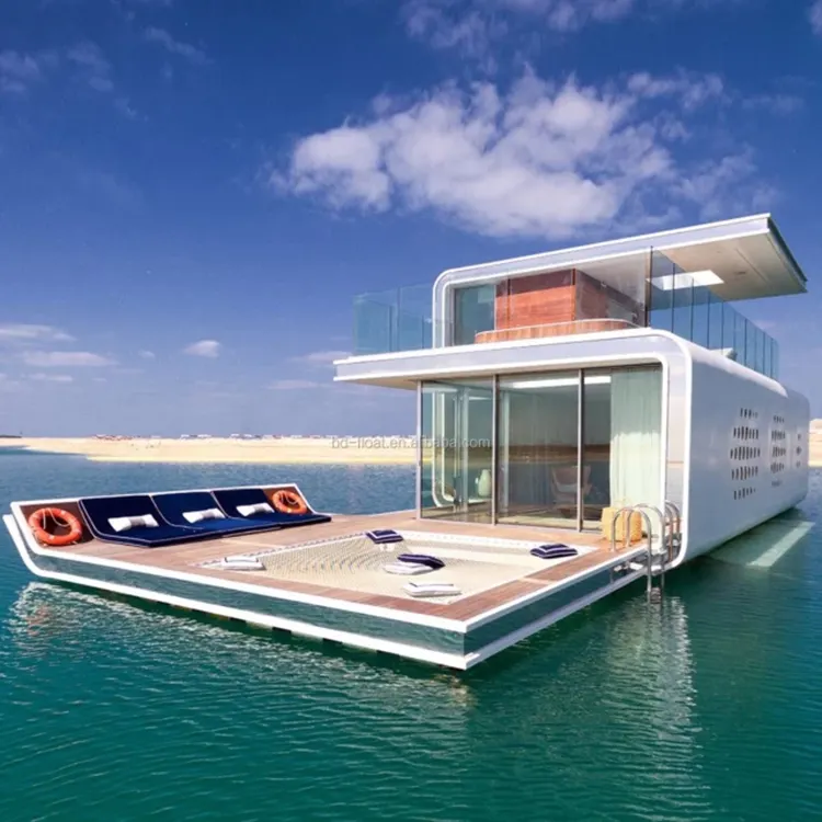 Bangunan Air Mewah Floating Rumah Modular Floating Resor Hotel Floating Villa Rumah Rumah Rumah Laut Kuda Laut