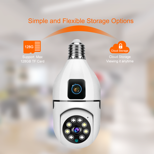 V380 çift Lens 4MP HD akıllı 360 derece E27 ampul güvenlik kamerası kablosuz ağ Ip kamera işık Wifi ampul güvenlik kamera - Product Image 3