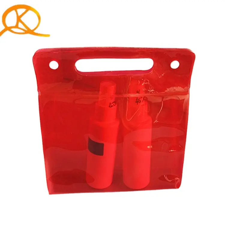 Accept Custom Order Transparent Reusable PVC Stand Up Pouch with button zipper top For Underwear Package