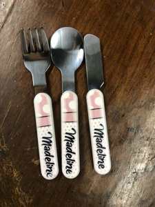 Baby Sublimation Printing <strong>Silverware</strong> with case Children Kids Cutlery Set - Product Image 5