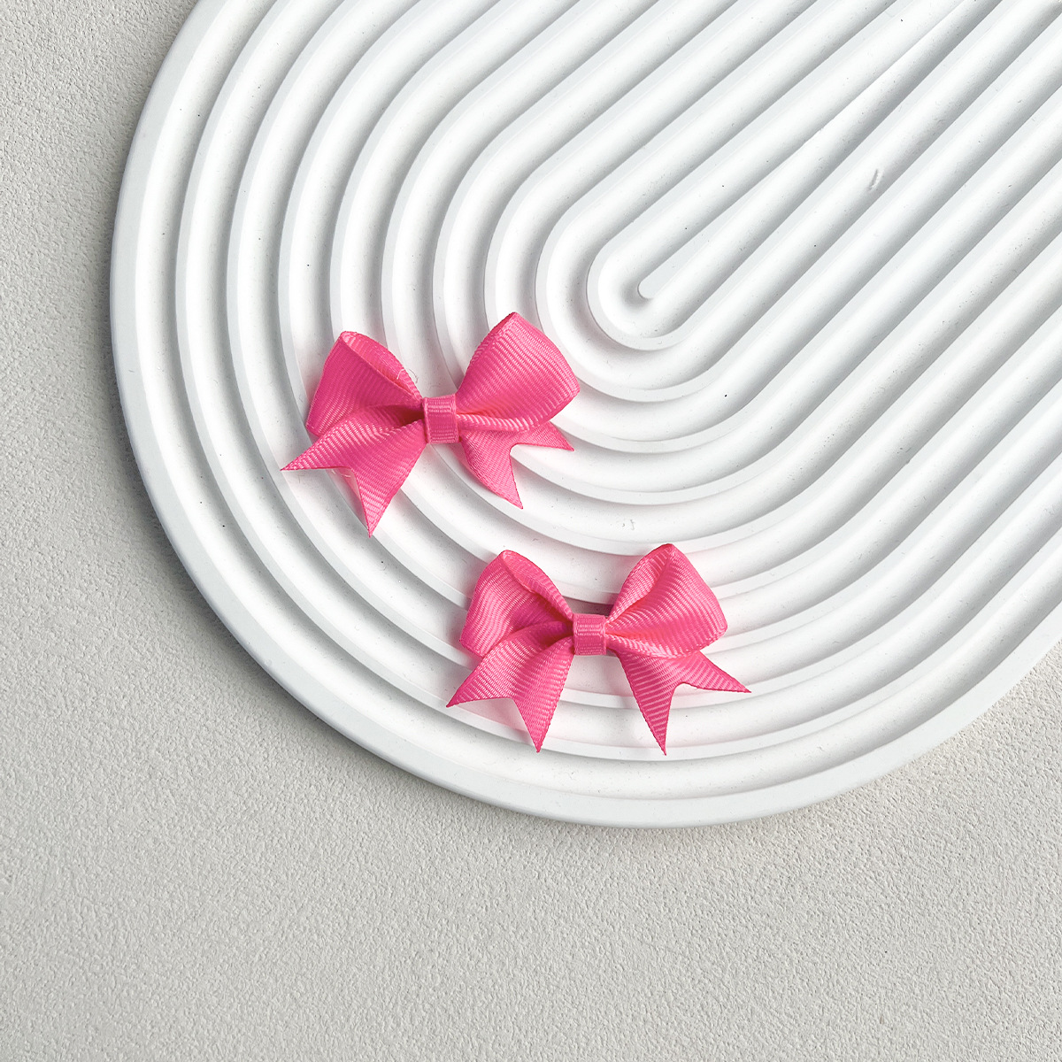 6cm threaded bowknot-rose red